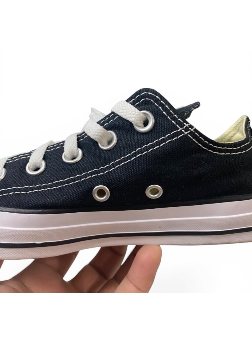 Converse All Star Low Black White Sneakers Mens 4 Womens 6 Chuck Taylor Shoes - Picture 15 of 16